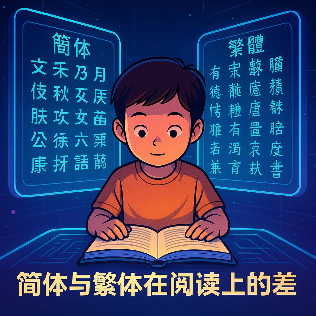 简体与繁体在阅读上的差异