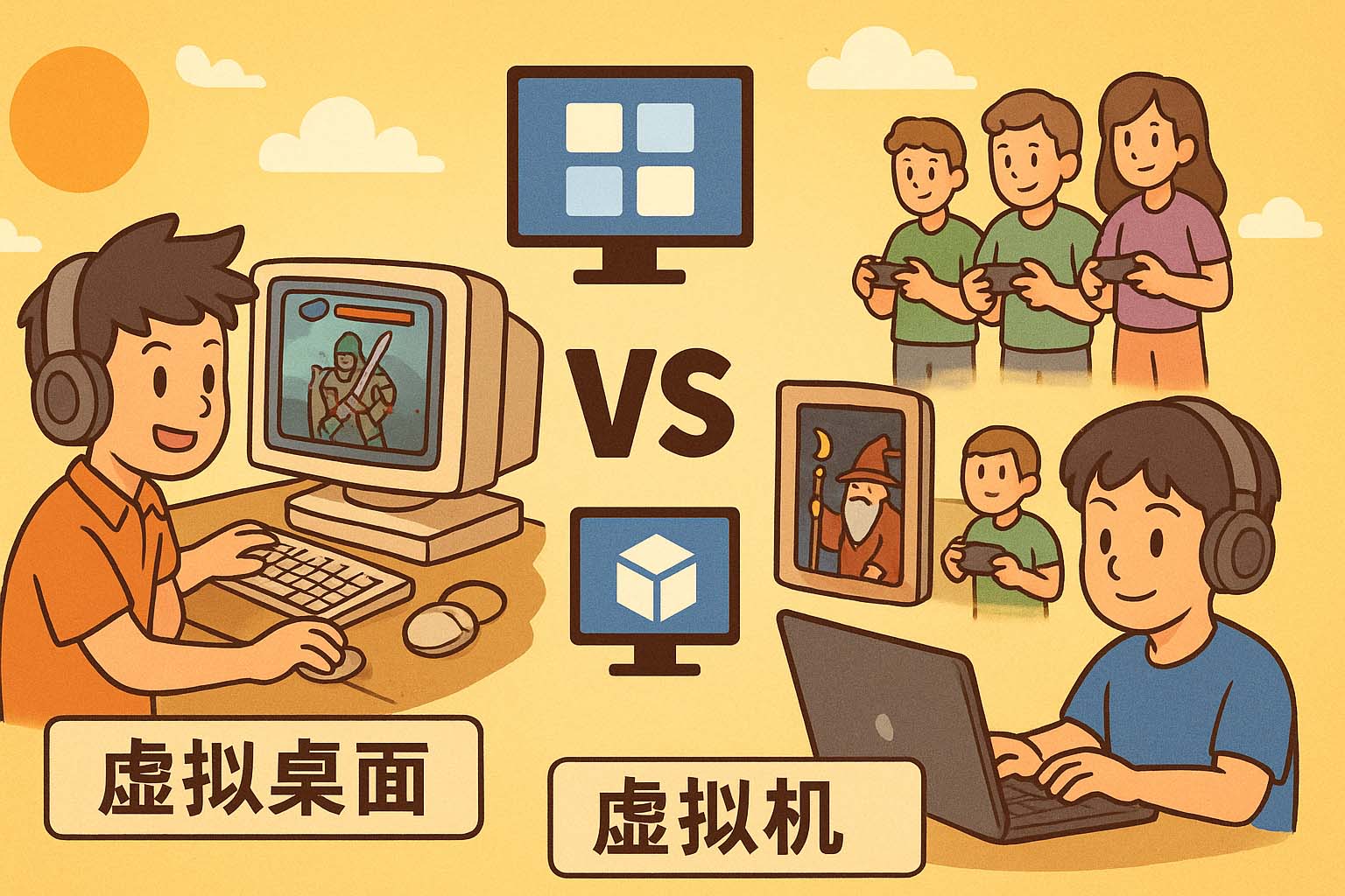 虚拟桌面多开VS虚拟机多开