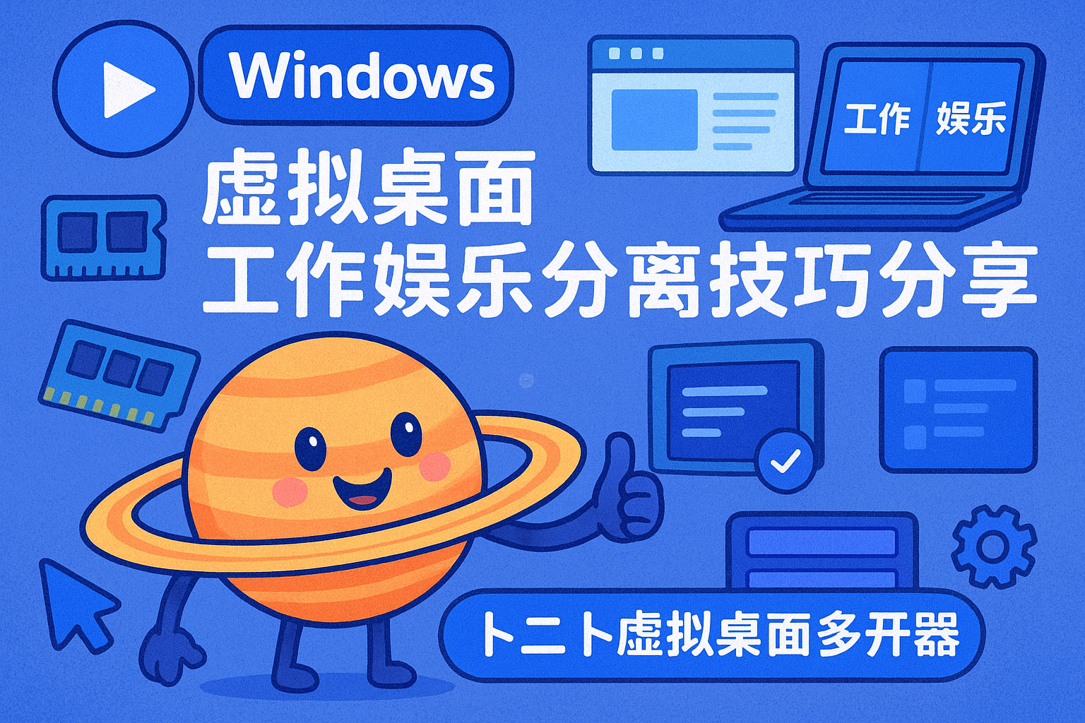 Windows虚拟桌面工作娱乐分离技巧分享