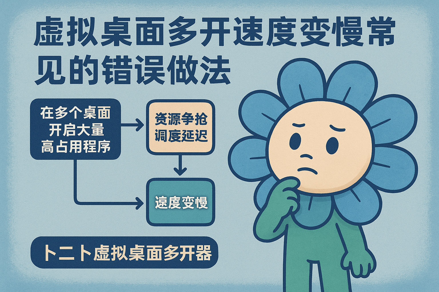 虚拟桌面多开速度变慢常见的错误做法