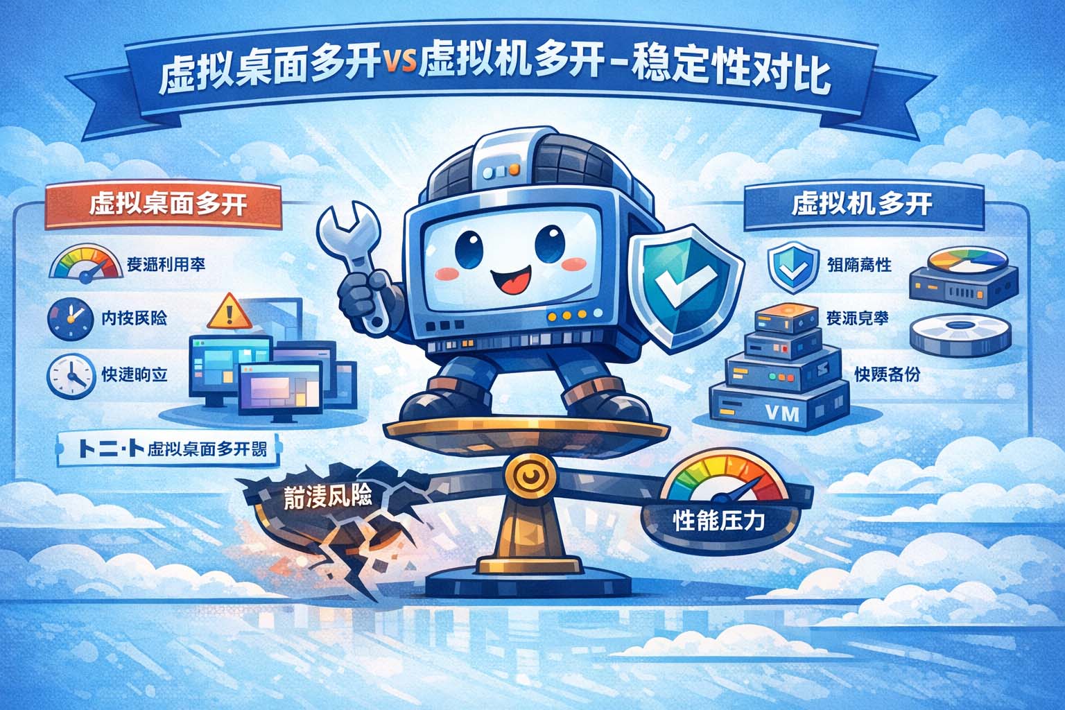 虚拟桌面多开VS虚拟机多开-稳定性对比