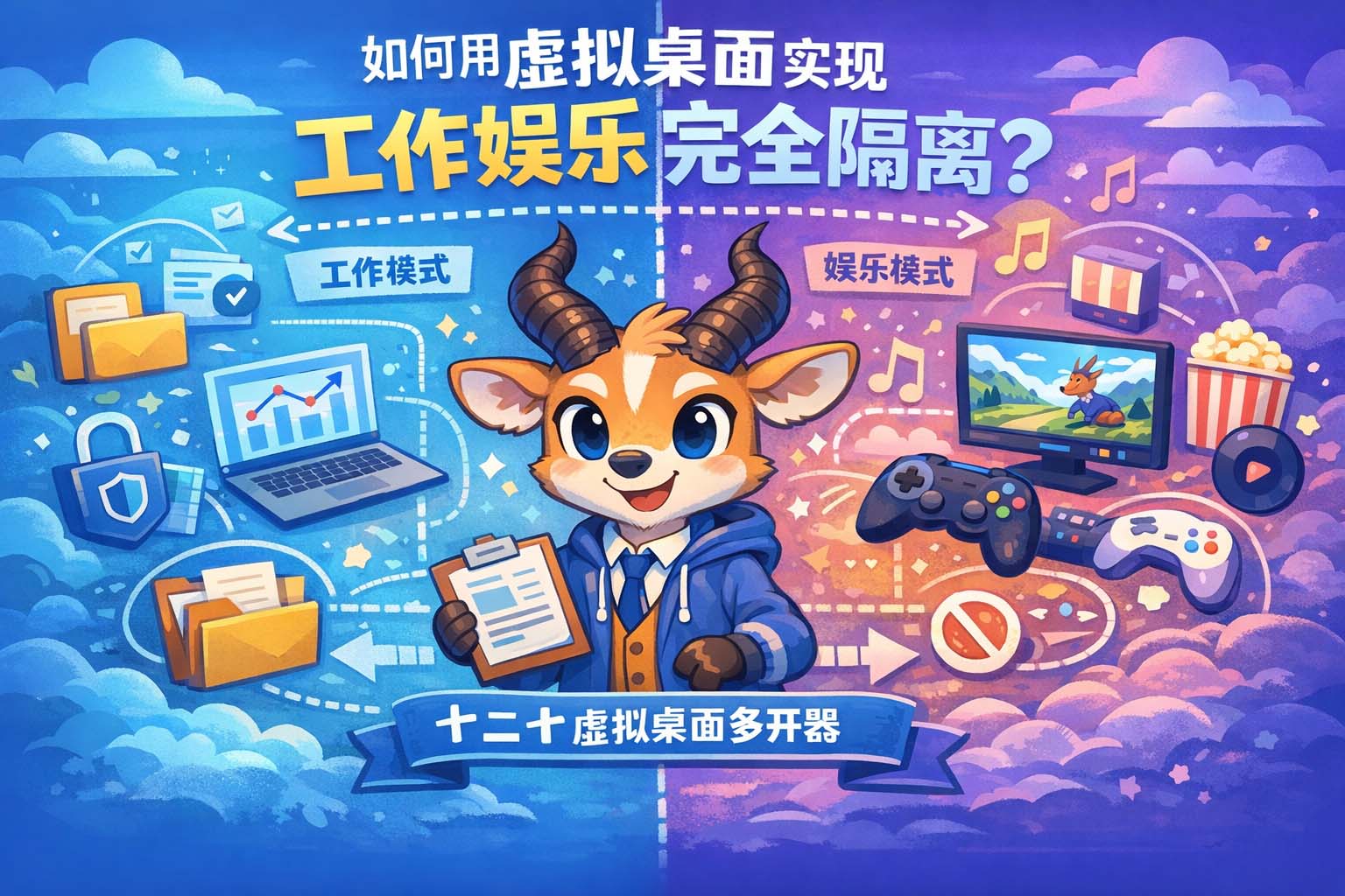 如何用虚拟桌面实现工作娱乐完全隔离?