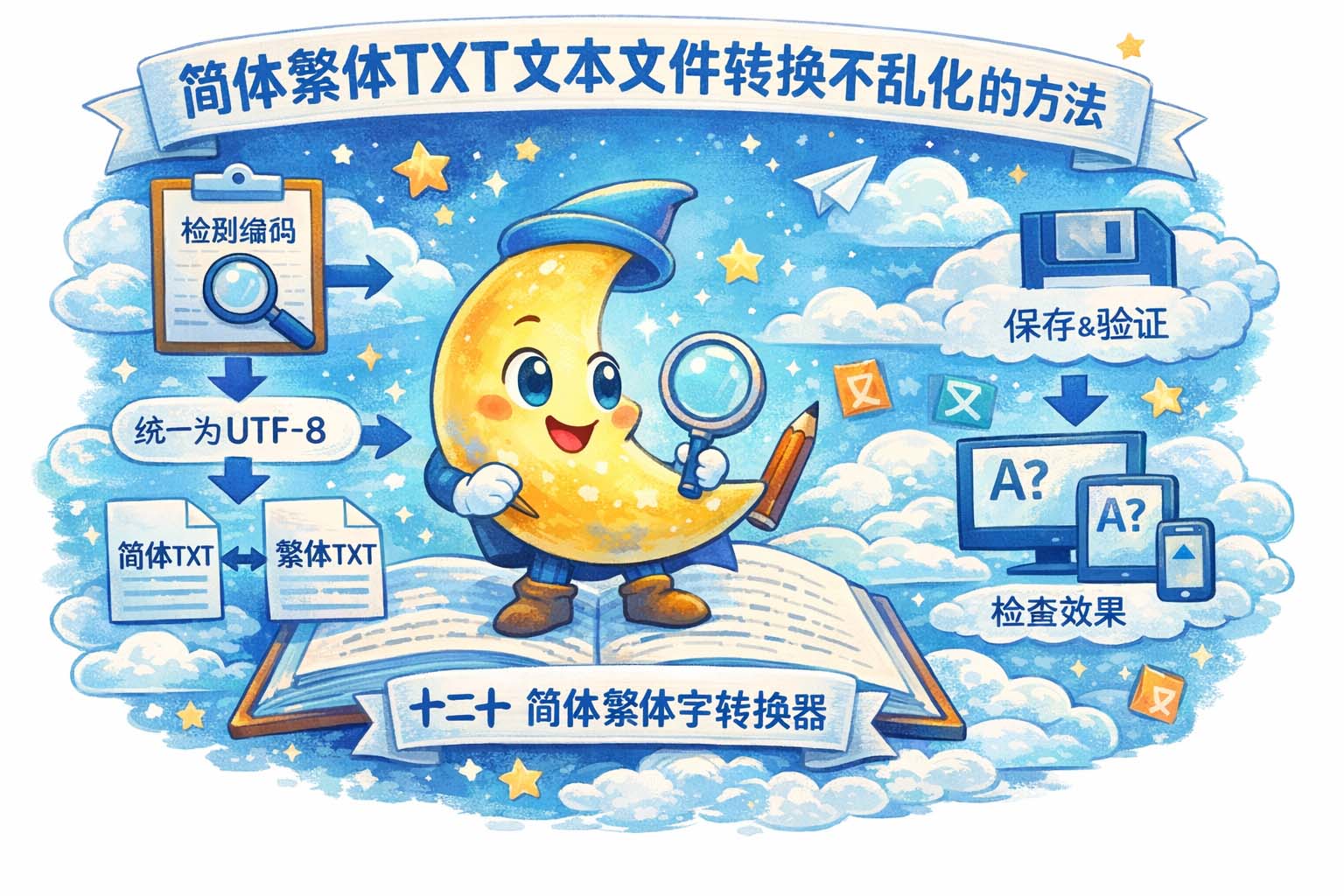 简体繁体TXT文本文件转换不乱码的方法