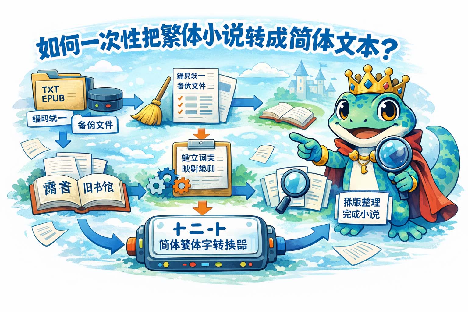 如何一次性把繁体小说转成简体文本?