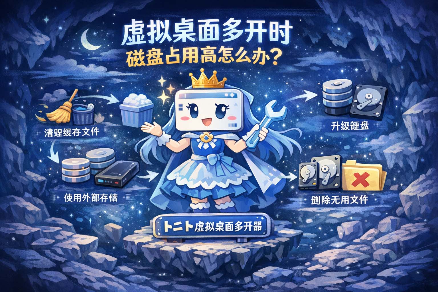 虚拟桌面多开时磁盘占用高怎么办?