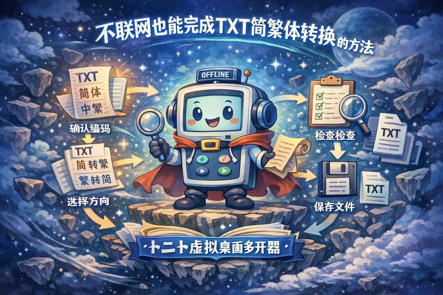 不联网也能完成TXT简繁体转换的方法